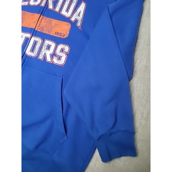 NCAA UF Florida Gators Hoodie Full Zip Sweatshirt Mens XL Blue Orange Y2K - Picture 3 of 10